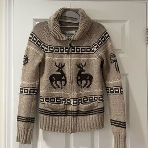TNA Knit Sweater with Reindeer Pattern